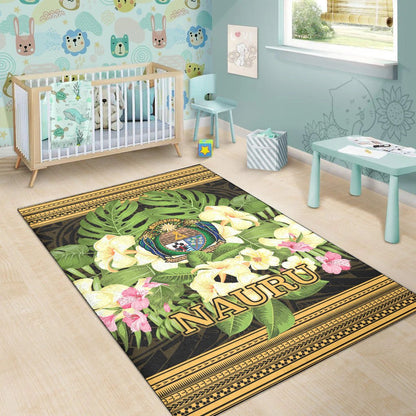 Nauru Area Rug - Polynesian Gold Patterns Collection