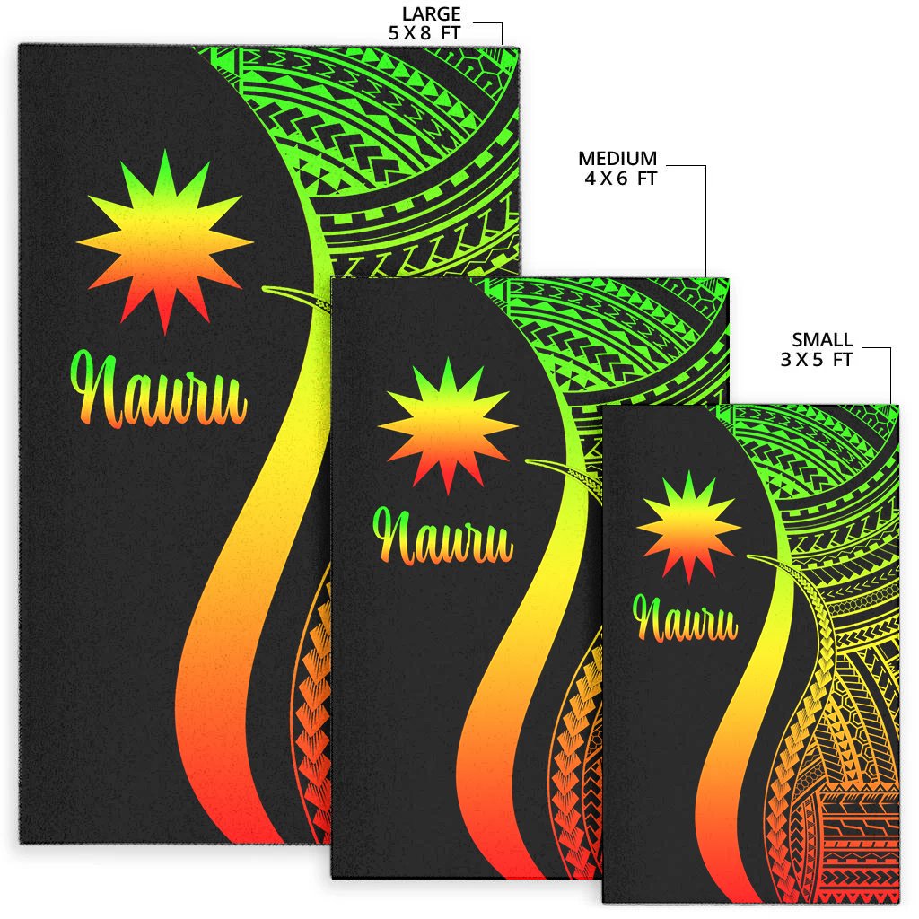 Nauru Area Rug - Reggae Polynesian Tentacle Tribal Pattern