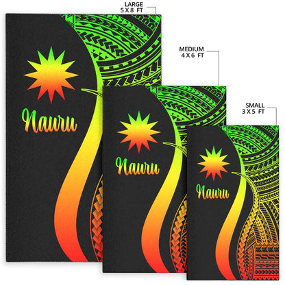 Nauru Area Rug - Reggae Polynesian Tentacle Tribal Pattern