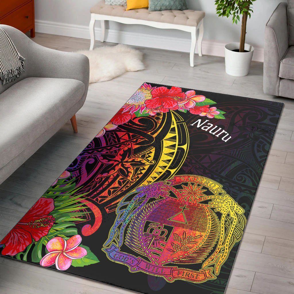 Nauru Area Rug - Tropical Hippie Style