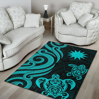 Nauru Area Rug - Turquoise Tentacle Turtle