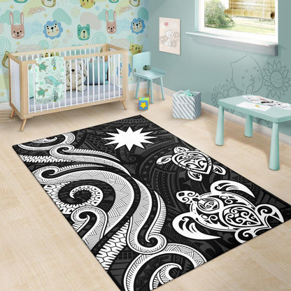 Nauru Area Rug - White Tentacle Turtle