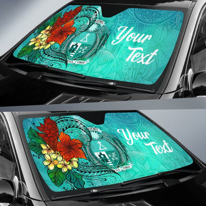 Nauru Auto Sun Shade - Tropical Flowers Style