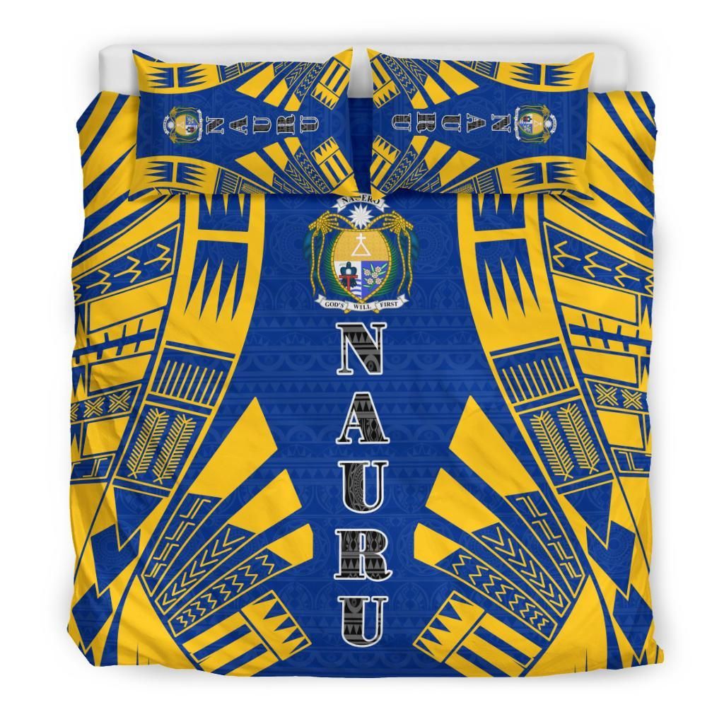 Nauru Duvet Cover Set - Polynesian Tattoo Flag