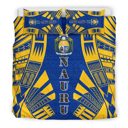 Nauru Duvet Cover Set - Polynesian Tattoo Flag