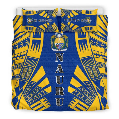 Nauru Duvet Cover Set - Polynesian Tattoo Flag