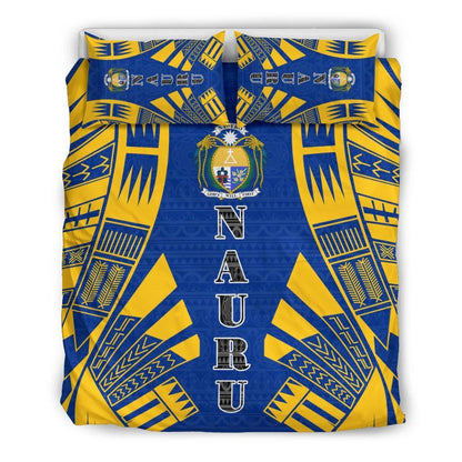 Nauru Duvet Cover Set - Polynesian Tattoo Flag