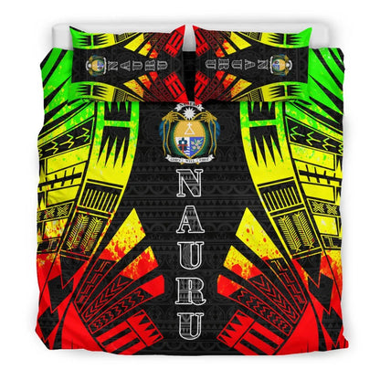 Nauru Duvet Cover Set - Polynesian Tattoo Reggae