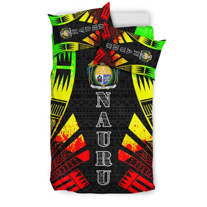 Nauru Duvet Cover Set - Polynesian Tattoo Reggae