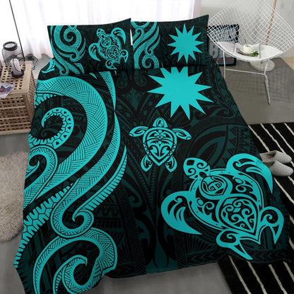 Nauru Bedding Set - Turquoise Tentacle Turtle