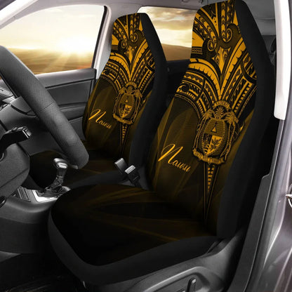 Nauru Car Seat Cover - Gold Color Cross Style