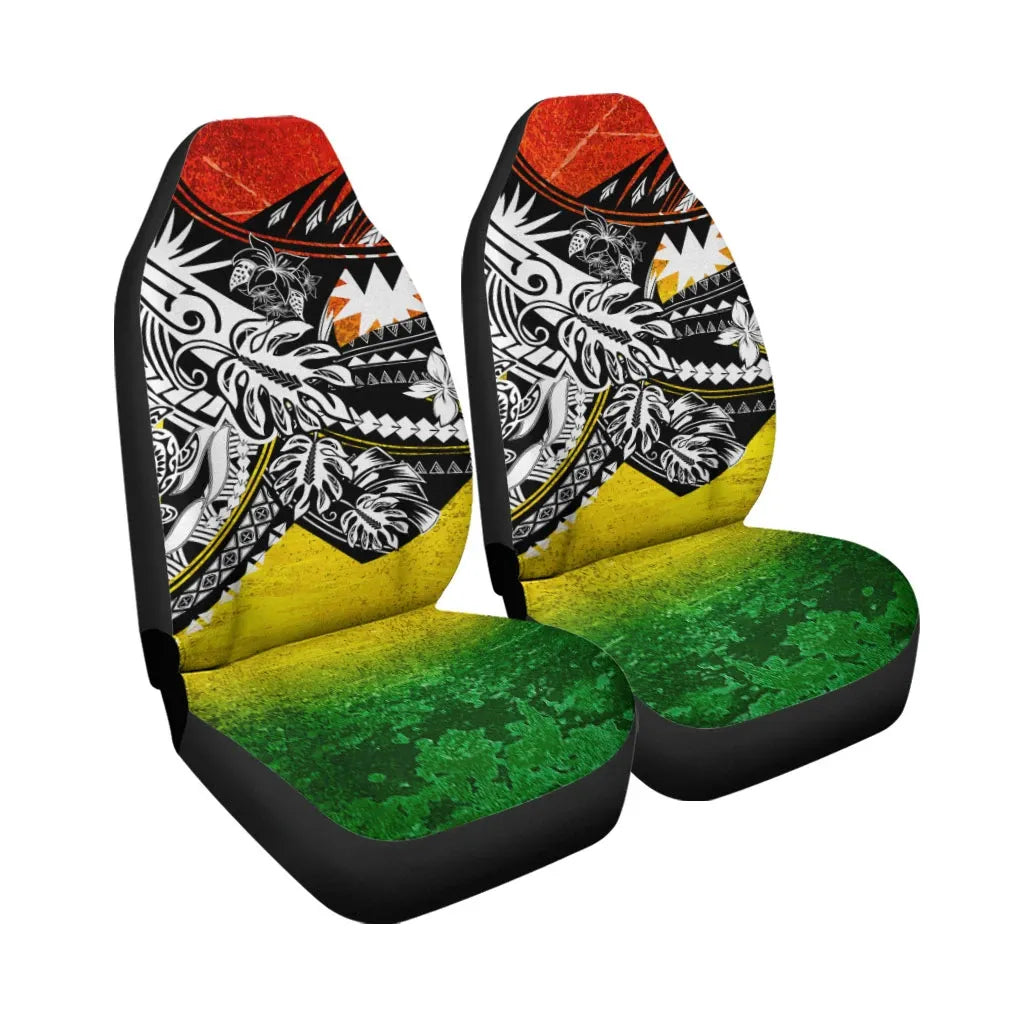 Nauru Car Seat Cover - The Flow OF Ocean Reggae Color