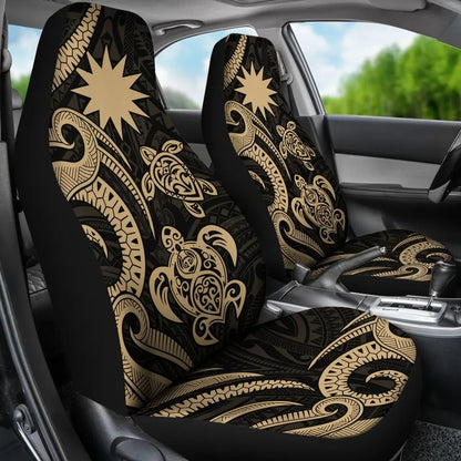 Nauru Car Seat Covers - Gold Tentacle Turtle