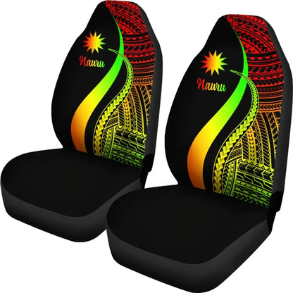 Nauru Car Seat Covers - Reggae Polynesian Tentacle Tribal Pattern