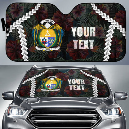 Nauru Custom Personalised Auto Sun Shades - Chain Polynesian