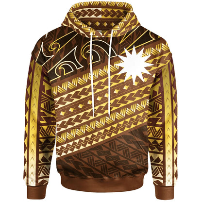 Nauru - Custom Personalised Hoodie - Polynesian Diagonal Pattern