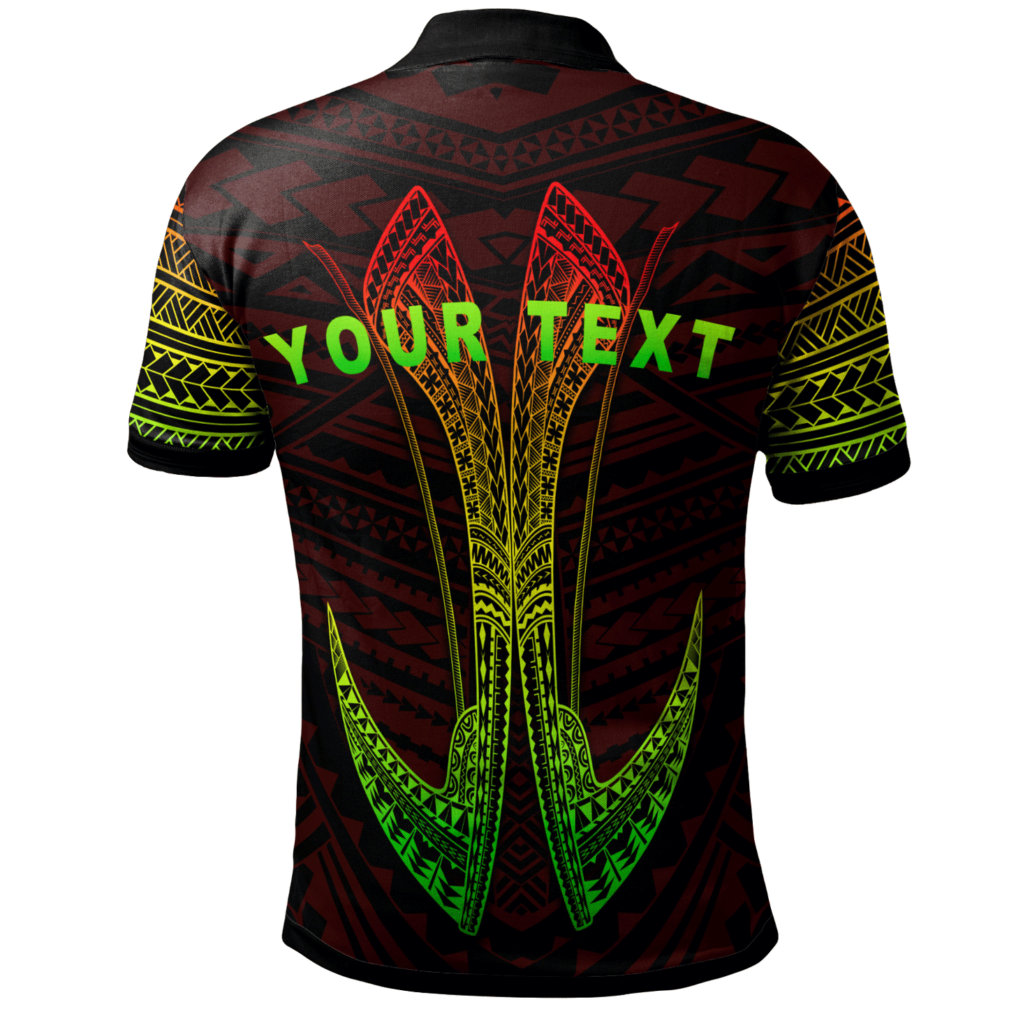 Nauru Custom Personalised Polo Shirt - Fish Hook Ver2
