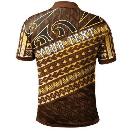 Nauru Custom Personalised Polo Shirt - Polynesian Diagonal Pattern