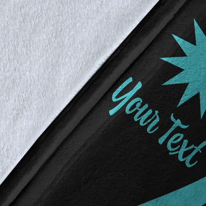 Nauru Custom Personalised Premium Blanket - Turquoise Polynesian Tentacle Tribal Pattern