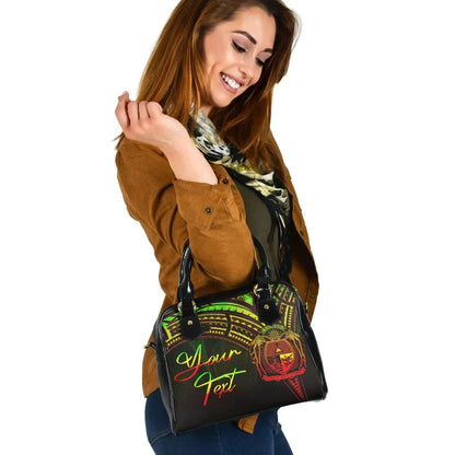 Nauru Custom Personalised Shoulder Handbag - Cross Style Reggae Color