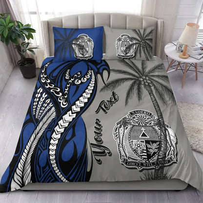 Nauru Custom Personalized Bedding Set - Classical Coconut Tree