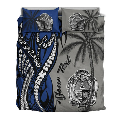 Nauru Custom Personalized Bedding Set - Classical Coconut Tree