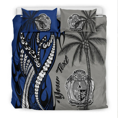 Nauru Custom Personalized Bedding Set - Classical Coconut Tree