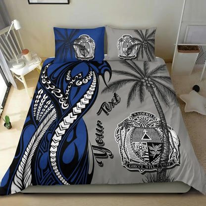 Nauru Custom Personalized Bedding Set - Classical Coconut Tree