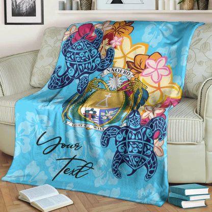 Nauru Custom Personalised Premium Blanket - Tropical Style