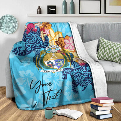 Nauru Custom Personalised Premium Blanket - Tropical Style