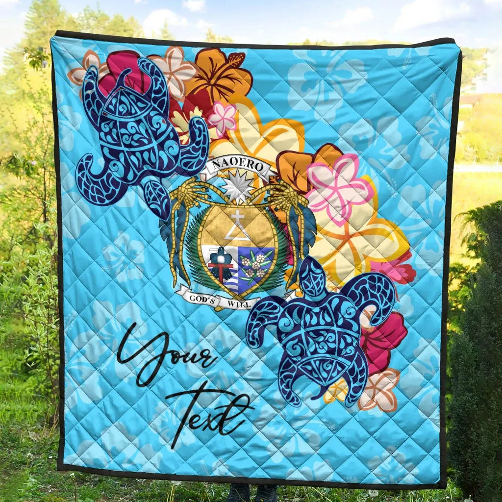 Nauru Custom Personalised Premium Quilt - Tropical Style