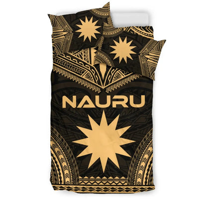 Nauru Polynesian Chief Duvet Cover Set - Gold Version
