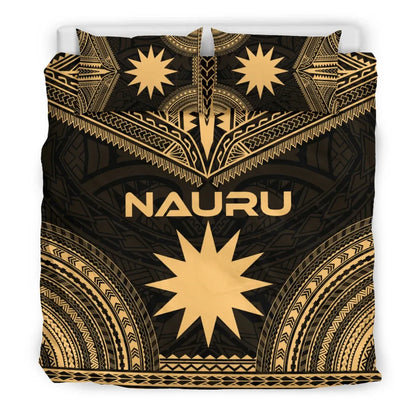 Nauru Polynesian Chief Duvet Cover Set - Gold Version