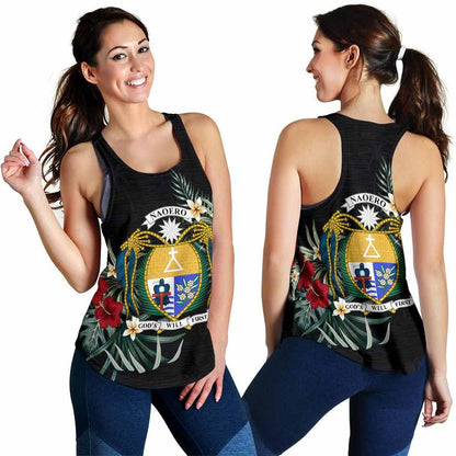 Nauru Hibiscus Women Racerback Tank