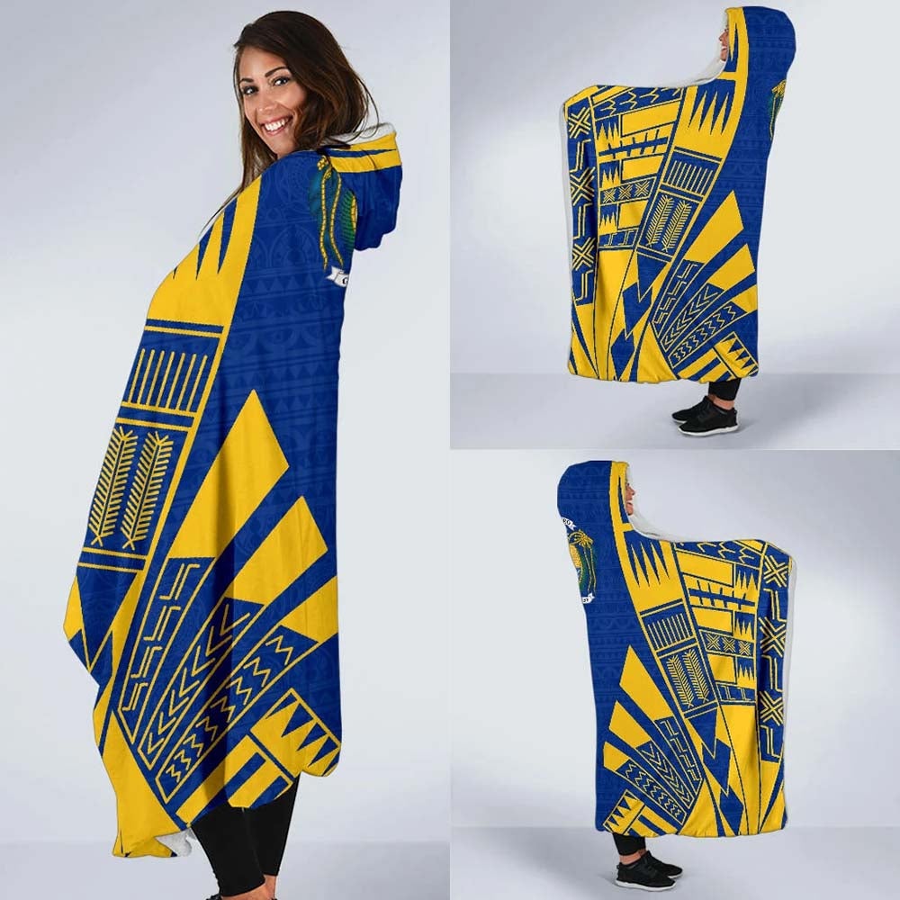 Nauru Hooded Blanket - Polynesian Tattoo Flag