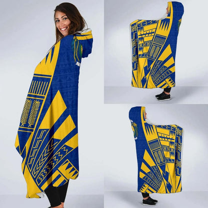 Nauru Hooded Blanket - Polynesian Tattoo Flag