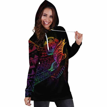 Nauru Hoodie Dress - Butterfly Polynesian Style