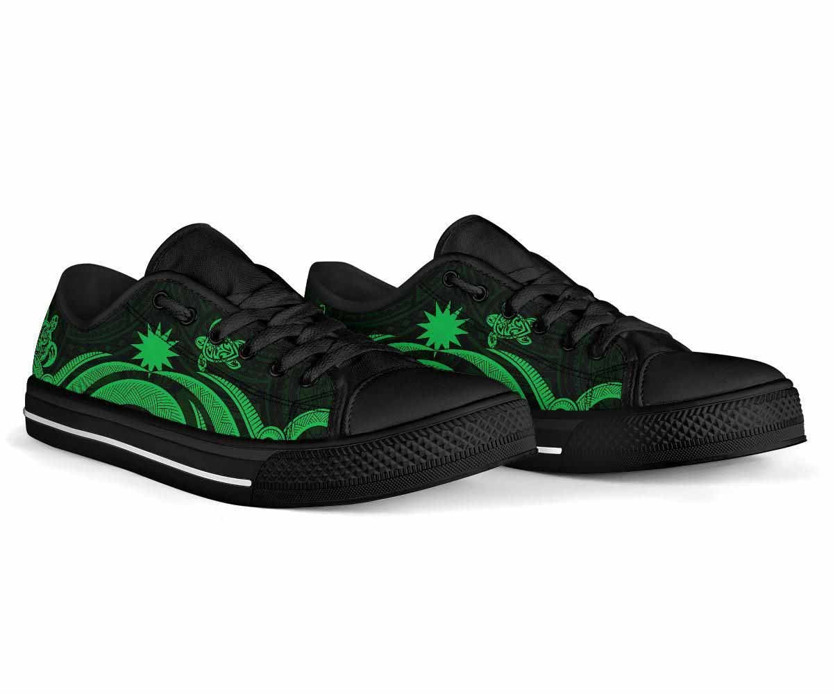 Nauru Low Top Canvas Shoes - Green Tentacle Turtle