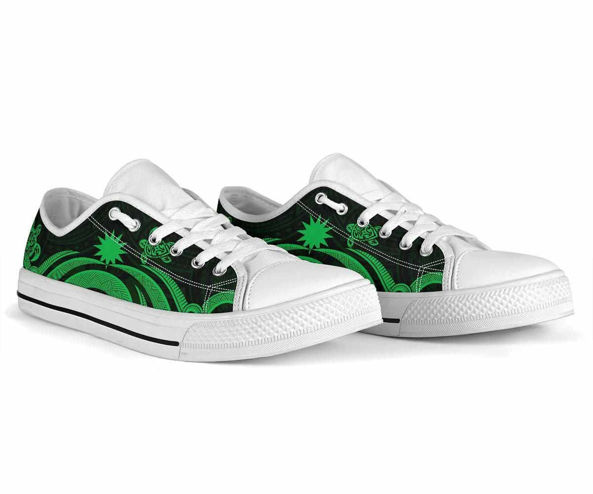 Nauru Low Top Canvas Shoes - Green Tentacle Turtle