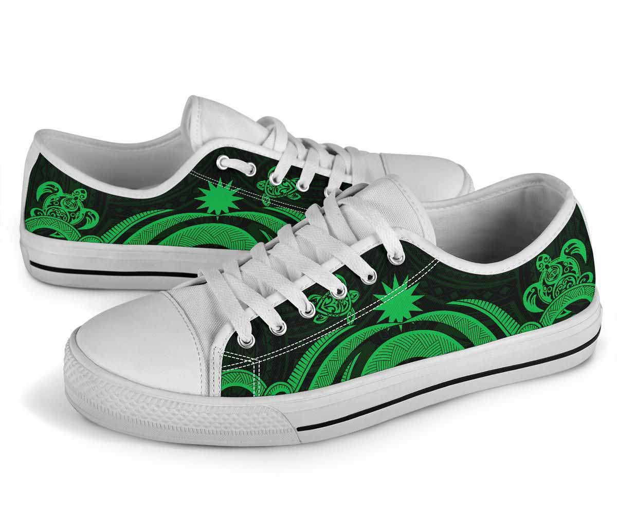 Nauru Low Top Canvas Shoes - Green Tentacle Turtle