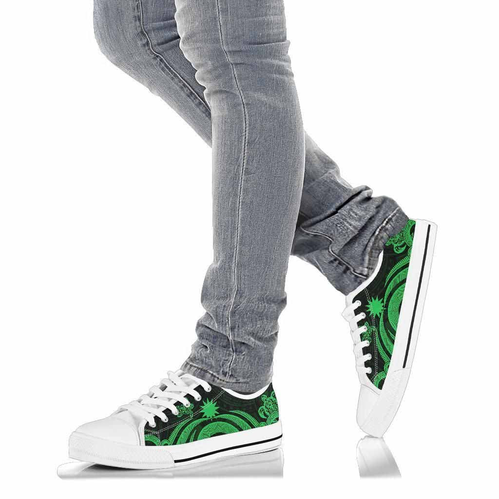 Nauru Low Top Canvas Shoes - Green Tentacle Turtle