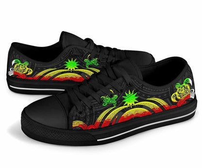 Nauru Low Top Canvas Shoes - Reggae Tentacle Turtle