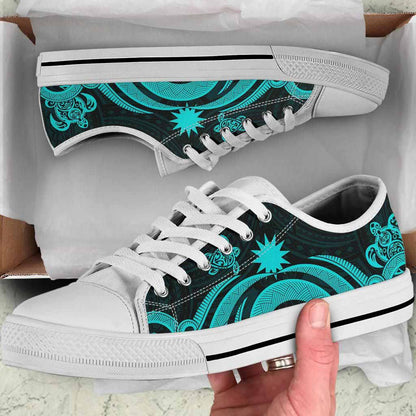 Nauru Low Top Canvas Shoes - Turquoise Tentacle Turtle