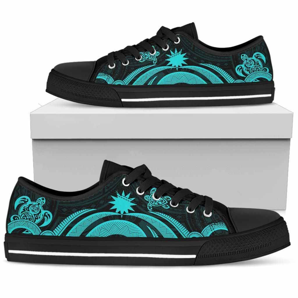 Nauru Low Top Canvas Shoes - Turquoise Tentacle Turtle
