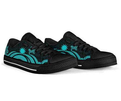 Nauru Low Top Canvas Shoes - Turquoise Tentacle Turtle