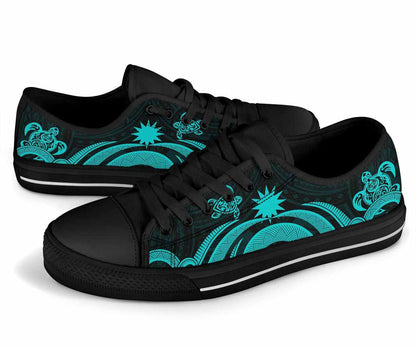 Nauru Low Top Canvas Shoes - Turquoise Tentacle Turtle