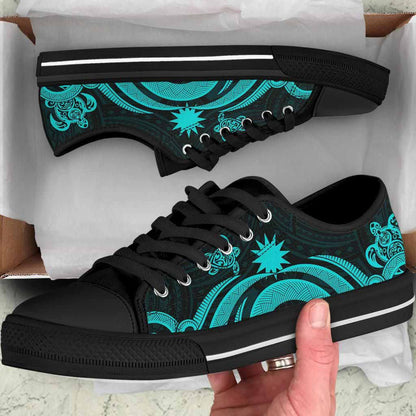 Nauru Low Top Canvas Shoes - Turquoise Tentacle Turtle