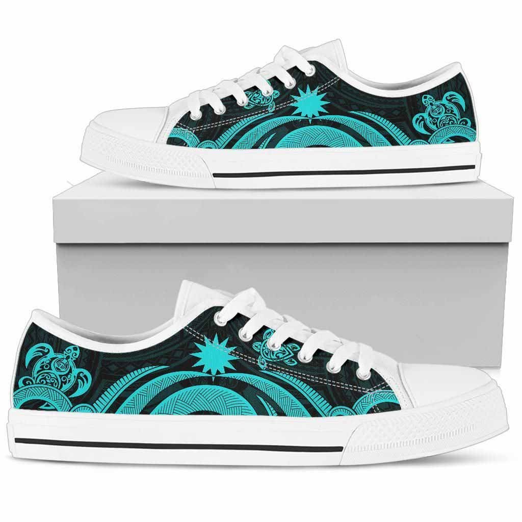 Nauru Low Top Canvas Shoes - Turquoise Tentacle Turtle