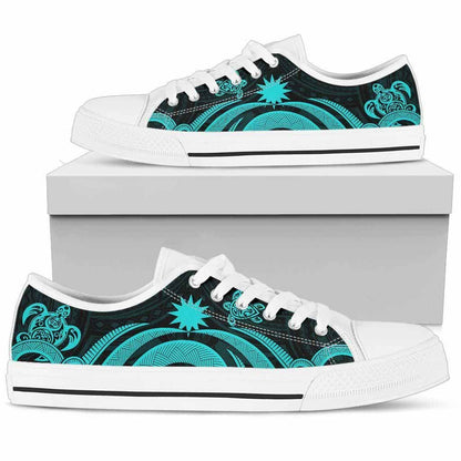 Nauru Low Top Canvas Shoes - Turquoise Tentacle Turtle