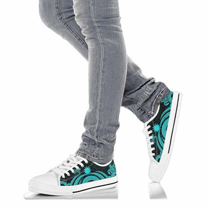 Nauru Low Top Canvas Shoes - Turquoise Tentacle Turtle